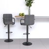 vidaXL Bar Stools 2 pcs Light Grey Fabric