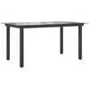 vidaXL Garden Dining Table | Black | Aluminium | Medium | Durable