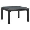 vidaXL 4 Piece Garden Lounge Set Black and Grey Poly Rattan