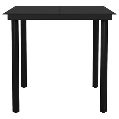 vidaXL 3 Piece Garden Dining Set Black, black vidaXL 3 Piece Garden Dining Set Black