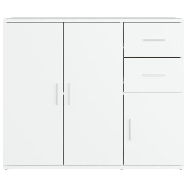 vidaXL Sideboard White 91x29.5x75 cm Engineered Wood