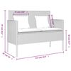 vidaXL Garden Bench with Cushions Grey Poly Rattan