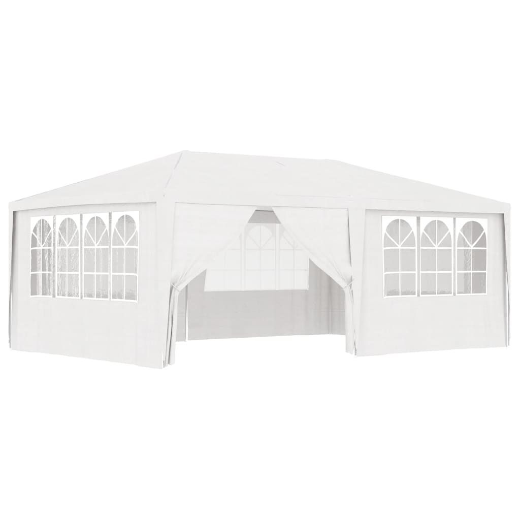 vidaXL Professional Party Tent with Side Walls 4x6 m White 90 g/m?