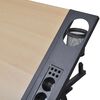 vidaXL Two Drawers Tiltable Tabletop Drawing Table with Stool