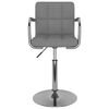 vidaXL Bar Stool Light Grey Fabric