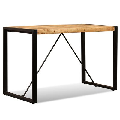 vidaXL Dining Table Solid Rough Mango Wood 120 cm, black vidaXL Dining Table Solid Rough Mango Wood 120 cm