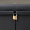 vidaXL Garden Storage Cabinet with 1 Shelf Black