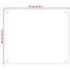 vidaXL Kitchen Backsplash Transparent 70 x 60 cm Tempered Glass