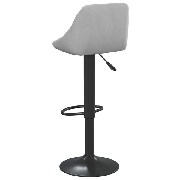 vidaXL Bar Stool Light Grey Velvet