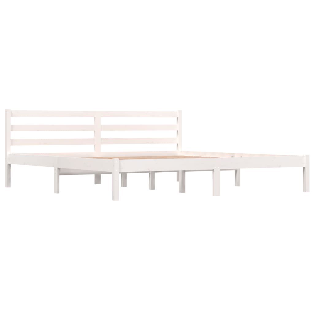vidaXL Bed Frame without Mattress 180x200cm White Super King Size