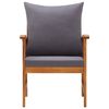 vidaXL Garden Chairs with Cushions 2 pcs Solid Acacia Wood
