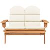 vidaXL Adirondack Garden Bench with Cushions 126 cm Solid Wood Acacia