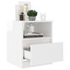 vidaXL Bed Cabinet High Gloss White 40x40x50 cm Engineered Wood