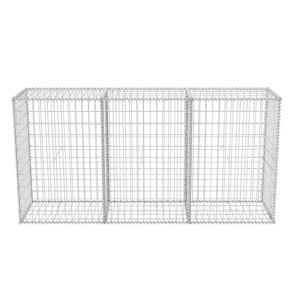vidaXL Gabion Basket Galvanised Steel 200x50x100 cm