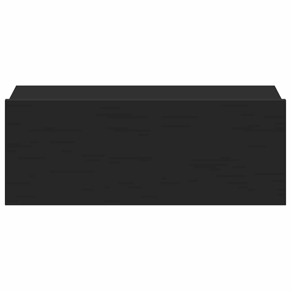 vidaXL Floating Nightstands 2 pcs Black 40x30x15 cm Engineered Wood