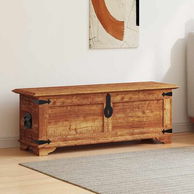 vidaXL Storage Chest Rough Mango Wood