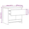 vidaXL Bedside Cabinets 2 pcs Black 40x30x39 cm Engineered Wood