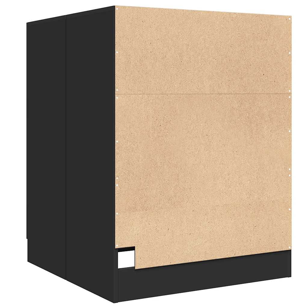 vidaXL Washing Machine Cabinet Black 71x71.5x91.5 cm