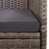 vidaXL Outdoor Chairs 2 pcs with Cushions Poly Rattan Grey