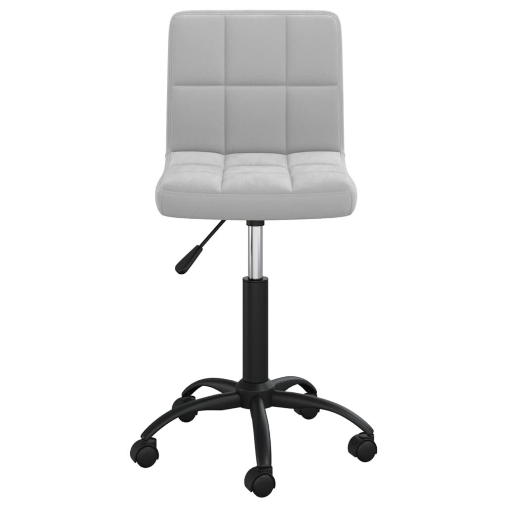 vidaXL Swivel Office Chair Light Grey Velvet