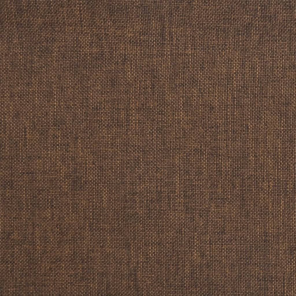vidaXL Swivel Dining Chairs 2 pcs Brown Fabric
