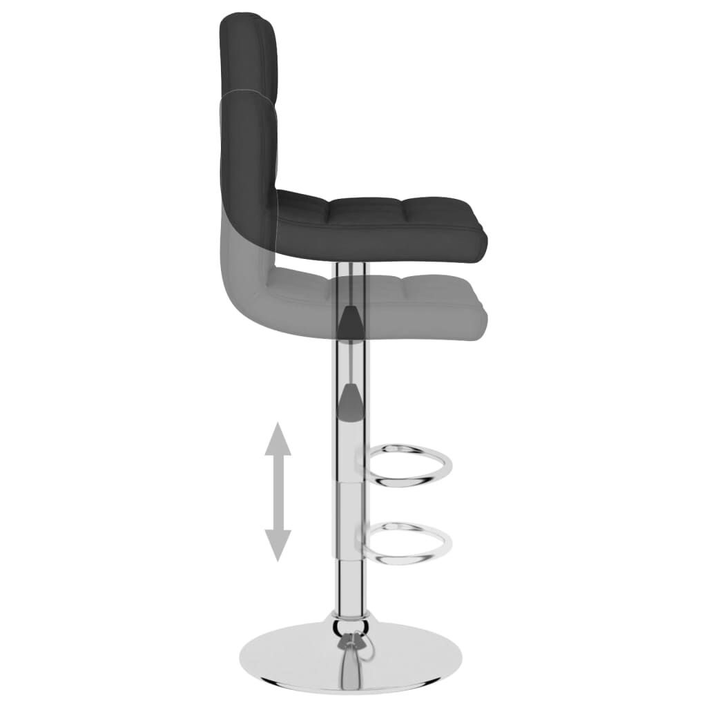 vidaXL Bar Stools 2 pcs Black Fabric
