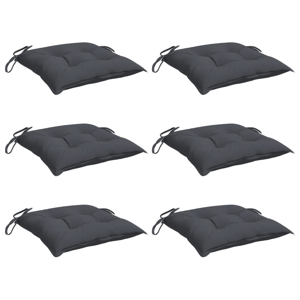 vidaXL Chair Cushions 6 pcs Anthracite 50x50x7 cm Oxford Fabric