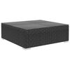 vidaXL 7 Piece Garden Lounge Set Black with Cushions Poly Rattan