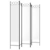 vidaXL 5-Panel Room Divider White 200x200 cm Fabric