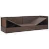 vidaXL Garden Bed with Cushion & Pillows Poly Rattan Brown