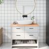 vidaXL Bathroom Countertop Light Brown 100x40x(2-6)cm Treated Solid Wood