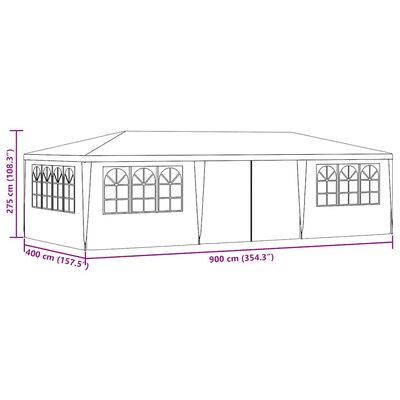 vidaXL Professional Party Tent with Side Walls 4x9 m Blue 90 g/m?, blue vidaXL Professional Party Tent with Side Walls 4x9 m Blue 90 g/m?