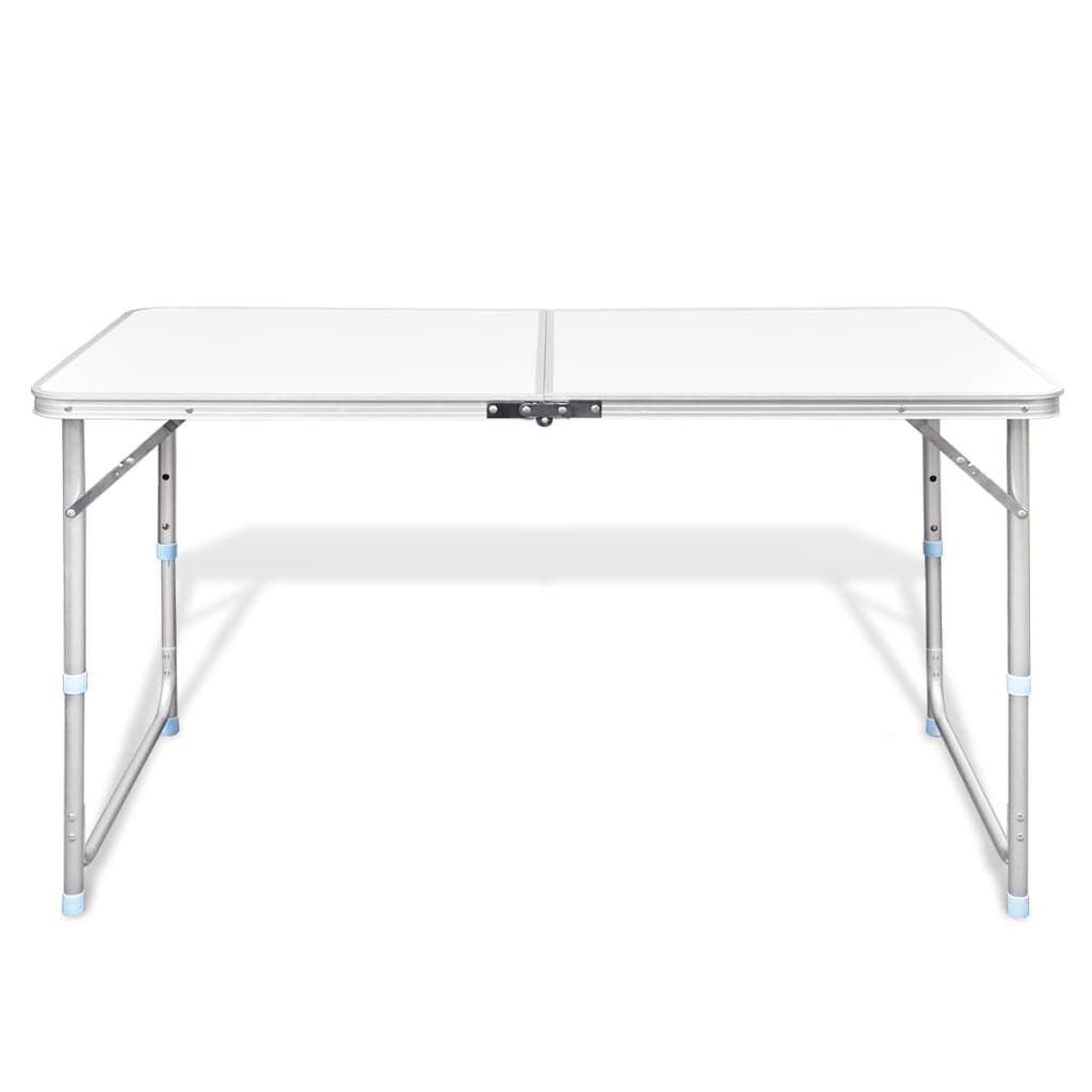 vidaXL Foldable Camping Table Height Adjustable Aluminium 120 x 60 cm