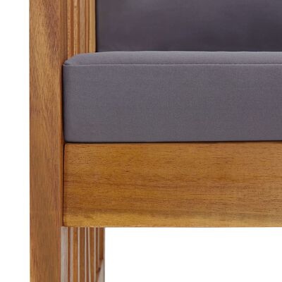 vidaXL Garden Bench with Cushions 119 cm Solid Acacia Wood,  vidaXL Garden Bench with Cushions 119 cm Solid Acacia Wood
