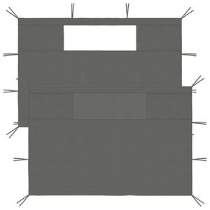 vidaXL Gazebo Sidewall with Windows 4x2 m Anthracite