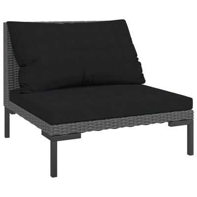 vidaXL Garden Sofas 2pcs with Cushions Half Round Poly Rattan,  vidaXL Garden Sofas 2pcs with Cushions Half Round Poly Rattan
