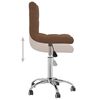 vidaXL Swivel Dining Chair Brown Fabric