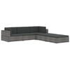 vidaXL Sectional Middle Seat 1 pc with Cushions Poly Rattan Grey