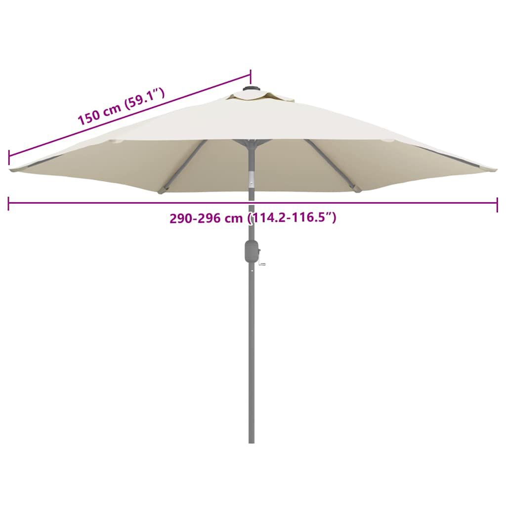 vidaXL Replacement Fabric for Outdoor Parasol Sand White 300 cm