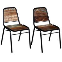 vidaXL Dining Chairs 2 pcs Solid Reclaimed Wood,  vidaXL Dining Chairs 2 pcs Solid Reclaimed Wood