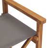 vidaXL Director's Chairs 2 pcs Solid Teak Wood Grey