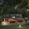 vidaXL 5 Piece Garden Lounge Set with Cushion Solid Acacia Wood