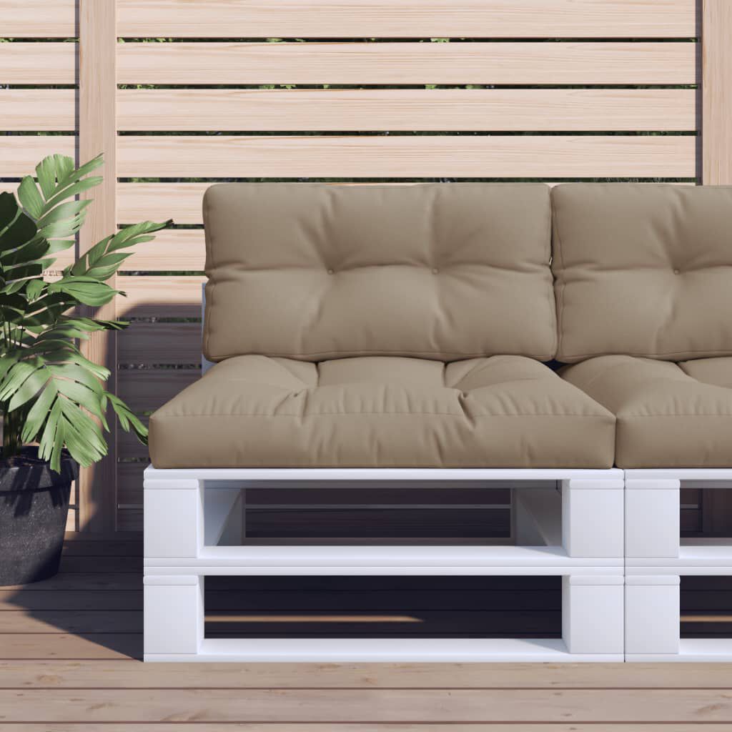 vidaXL Pallet Cushion Taupe 70x40x12 cm Fabric