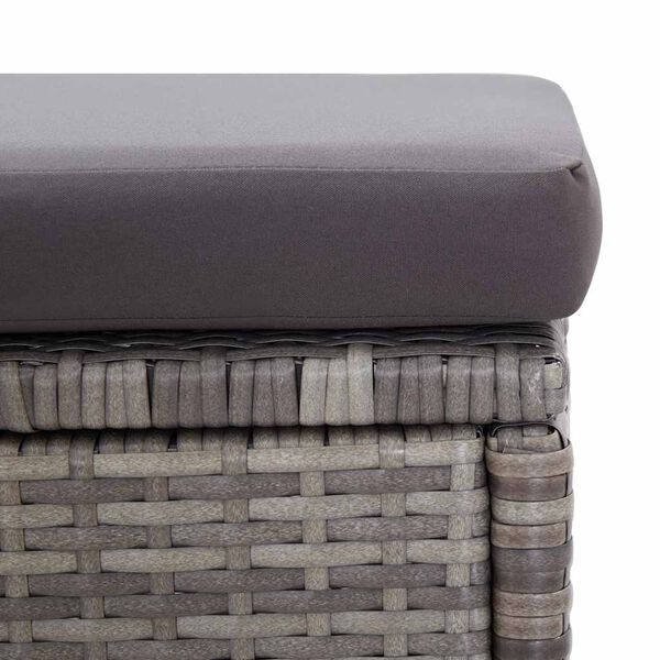 vidaXL 6 Piece Garden Sofa Set with Cushions Poly Rattan Dark Grey