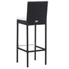 vidaXL 7 Piece Outdoor Bar Set with Cushions Poly Rattan Black