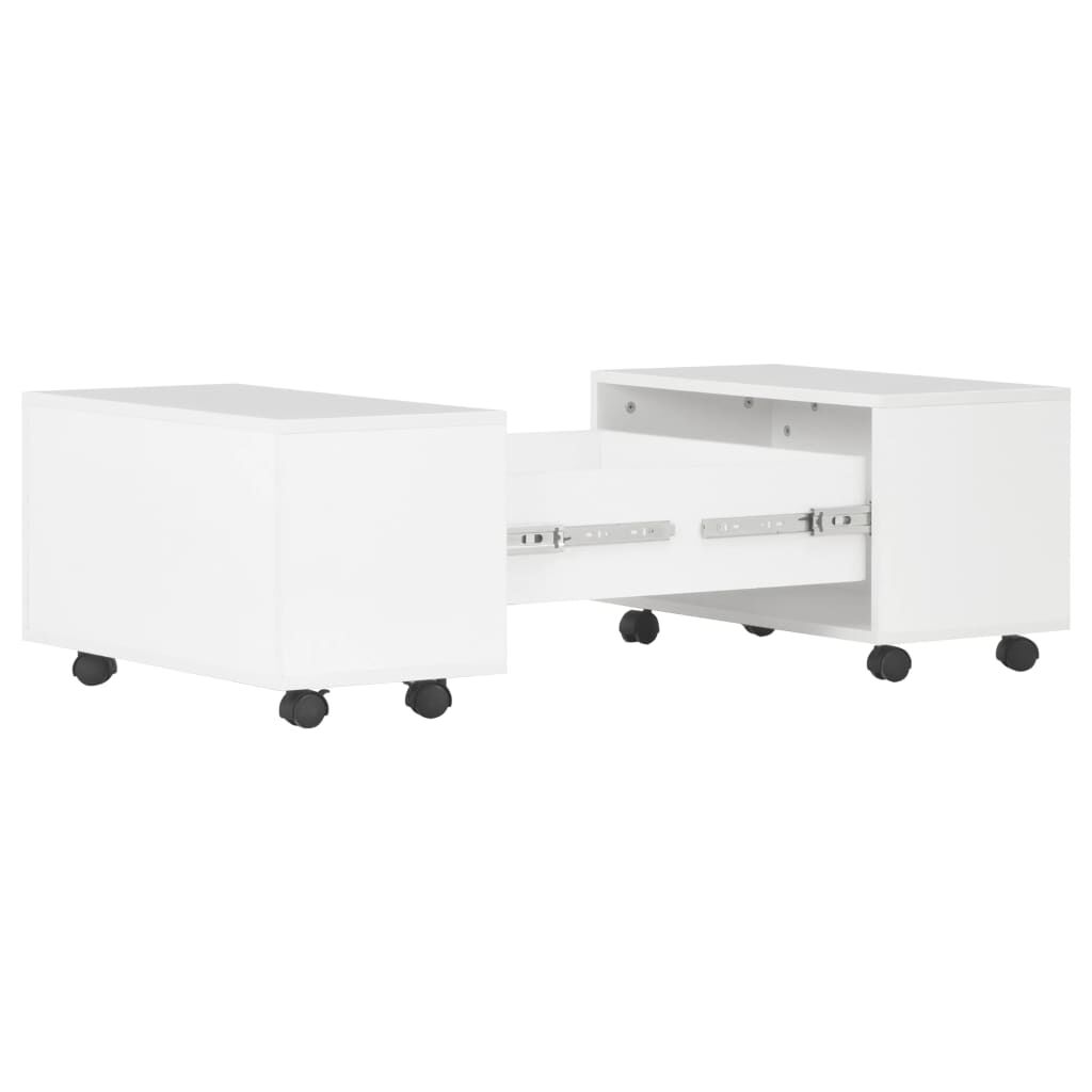 vidaXL Coffee Table High Gloss White 60x60x35 cm Engineered Wood