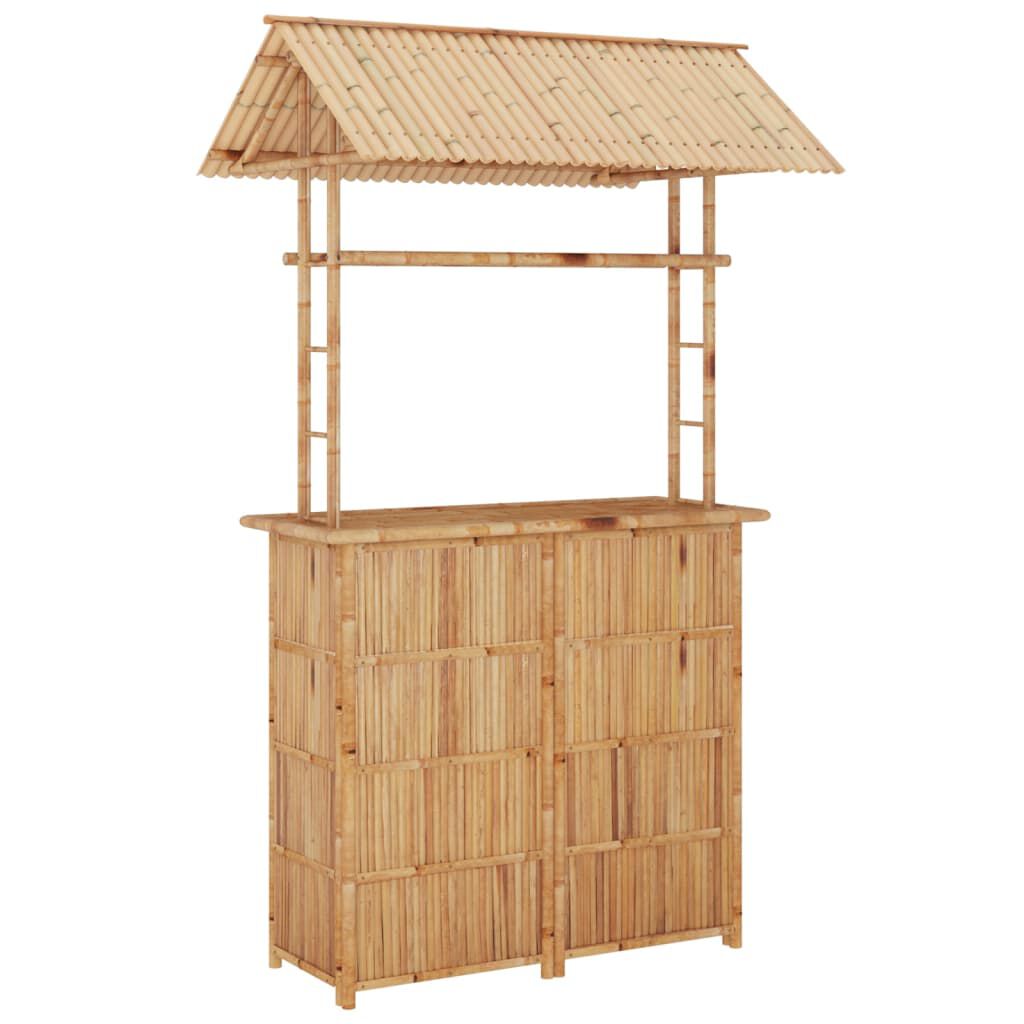 vidaXL 3 Piece Bar Set Bamboo