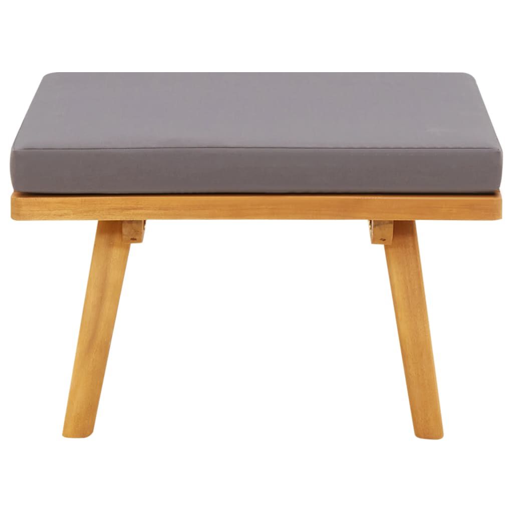 vidaXL Garden Footstool with Cushion 60x60x29 cm Solid Acacia Wood