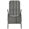 vidaXL Folding Sun Lounger Poly Rattan Grey