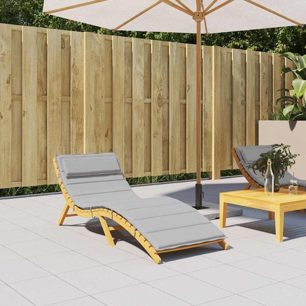 vidaXL Sun Lounger Cushion Grey 180x60x4 cm Oxford Fabric